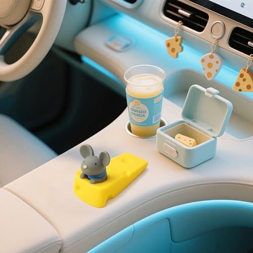 Image of DomeStar Cute Mouse Stopper, Gray Mouse Door Stop Decorative Animal Doorstop Door Wedge
