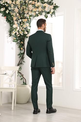 Men's Suits 3 Piece Slim Fit Double Breasted Suit Men Wedding Prom Tuxedo Suit Two Button Blazer Vest Pants3