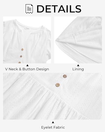 Image of Plus Size Summer Dress Casual Short Sleeve Button Midi Sun Dresses Women