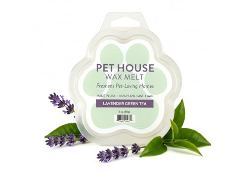 Pet House Lavender Green Tea Scented Wax Melts - Long-Lasting Plant Based Soy Wax Melts Pet Friendly Pack of 2