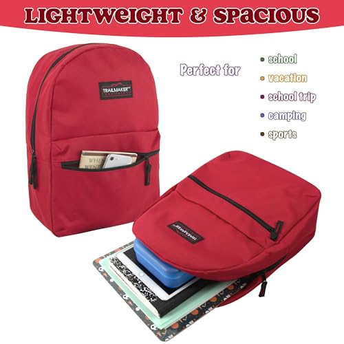 Image of Trail maker Classic 17 inch Backpacks with Adjustable Padded Straps | School Backpacks for Girls, Boys