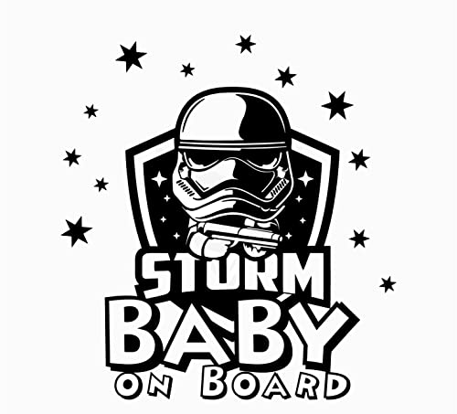 Artstickers 2 Unidades. Pegatina Bebe a Bordo, Baby Storm Dark.Pegatina Baby on Board. Adhesivos Calcomanias Stickers para Coche (Negro) Cover