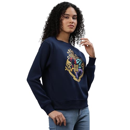 Free Authority Harry Potter Printed Navy Sweatshirt for Women
