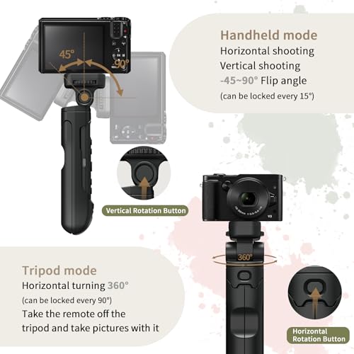 Image of AODELAN for Nikon Camera Tripod Handle with Rechargeable Shutter Release | Shooting Grip Wireless Remote Control for COOLPIX P1000, P1100, P950, B600, A1000, Z50, Z30, Z fc, Z6 II, Z5,Z50 II