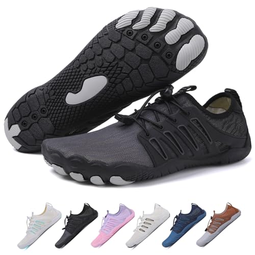 Image of Hike Barefoot Shoes Womens Men,Unisex Barefoot Water Shoes Breathable, Anti-Slip Hiking Footwear for Athletic Wide Toe Shoe Footwear for Hiking, Walking, Running, Yoga, and Water Sports
