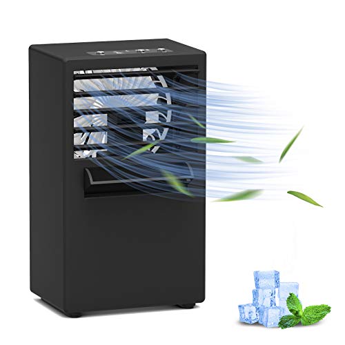 YZHI Portable Air Conditioner, Mini Evaporative Air Cooler, Small Portable AC Unit, Desk Air Conditioner Personal Fan for Room