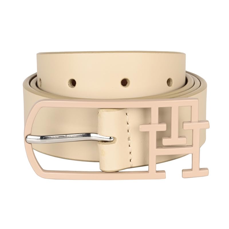 Sylvie Women Leather Casual Belt | Pin Closure | Solid Pattern | 26-31 Waist Size | Semi Formal Wearability