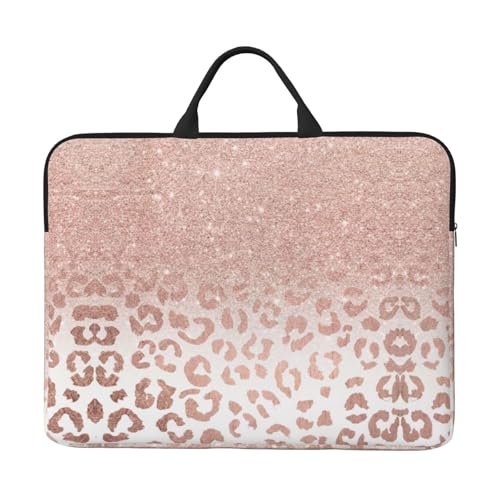 Funda para portátil de 14 pulgadas diseño glitter oro rosa miniatura 1