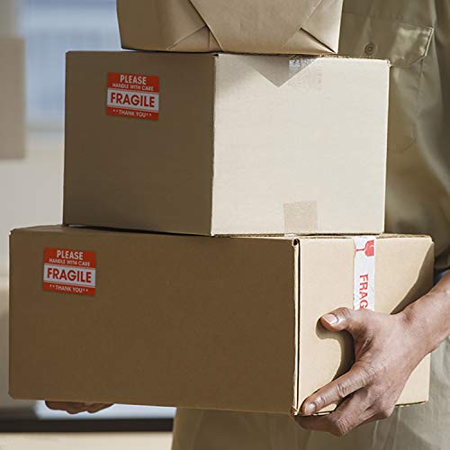 Methdic 2"X 3" Fragile Stickers 500 Labels Per Roll Strong Adhesive (Handle With Care,Do Not Drop,Thank You) Labels For Shipping And Moving #TOP5