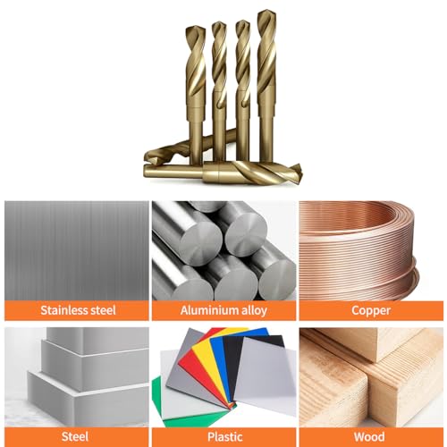 Meccion HSS Cobalt Drill Bit 16mm Reduced Shank Twist Drill Bit for Metal, Stainless Steel, Aluminium, Wood, Plastic, Non-Ferrous Etc. 5 Meccion HSS Cobalt Drill Bit 16mm Reduced Shank Twist Drill Bit for Metal, Stainless Steel, Aluminium, Wood, Plastic, Non-Ferrous Etc. - Image 5