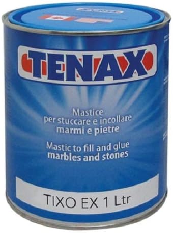 FVLFIL Tenax Tixo EX Knife Grade Transparent - 1 Liter. for Granite, Marble, Engineered Stone, Quartz, Quartzite, Stone