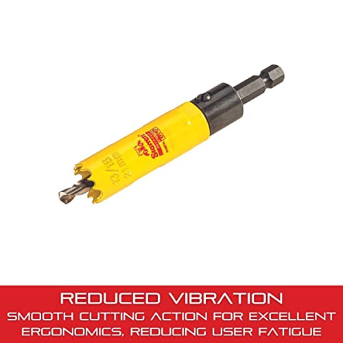 Starrett Bi-Metal Deep Cut Hole Saw With Arbor And Abrasion Resistant Hss Teeth - Ideal For Cutting Metal, Steel, And Wood - 13/16" Diameter, 2" Depth - Adch1036 #TOP4