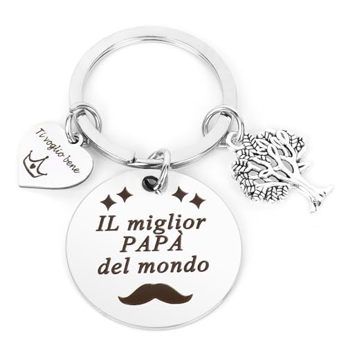 LXSAZP Regalo Papà Idee Regalo Per Papà Portachiavi Papà Regalo