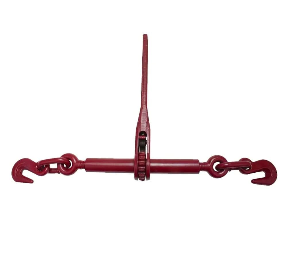 Mytee Products 5/16"-3/8" Heavy Duty Ratchet Lever Load Binder w/Grab Hooks 5,400 Lbs Working Load Limit | Tie Down Hauling Chain Binders for Flatbed Truck Trailer