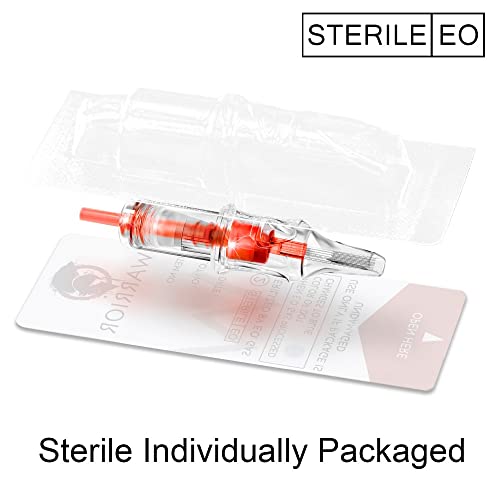 WARRIOR Diamond Cartridges High Visibility PVC/Finger Protrusion Sterilized Tattoo Needles EoGas Tattoo Needle Cartridge Big Magnum 20pcs Surgical Steel Disposable Permanent Makeup(0.30mm-1027M1) - Image 2