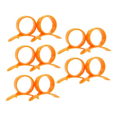 ULTECHNOVO 10 Pezzi Arance Anello in Plastica Arancione Sbuccia Agrumi Curvo Portatile per Arance e Sbucciatori Frutta e Pratici