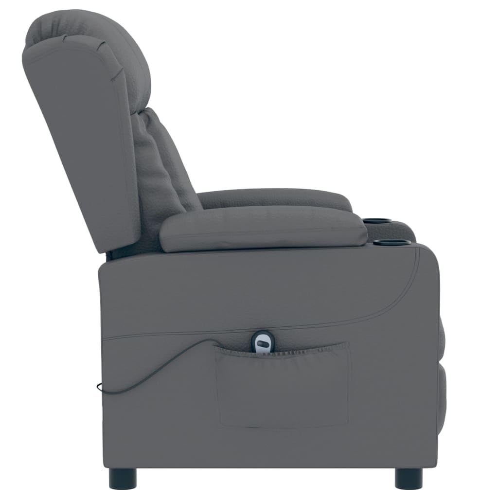 Sillón reclinable eléctrico, Sillon Relax Reclinable, Butaca Reclinable, Sillon Lactancia, Hogar Sillon Relax, Sofa Relax, Butaca Relax, Sillones Comodos, de Cuero sintético Gris