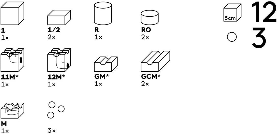 Cuboro Magnet Marble Run Game - The Extra Set for Magic Bridges