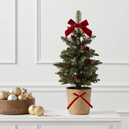 Lazos de terciopelo para árbol de Navidad vintage: pack de 18 adornos festivos para barandillas 4