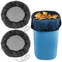 Regentonne Abdeckung Set, 2 Stück Regentonnen Netz mit Zugkordel, Verstellbares Regentonnen Netz, Wetterbeständiger Regentonnennetz, Regentonnen Schutznetz vor Laub(80cm)