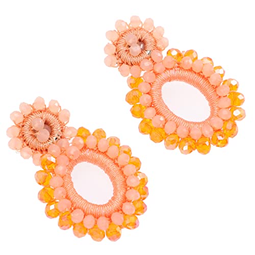 DEARMAMY 1 Par aretes con gotas de travel tripe pendientes colgantes con para mujer pendientes para mujer de moda pendientes naranjas para mujer pendientes occidentales