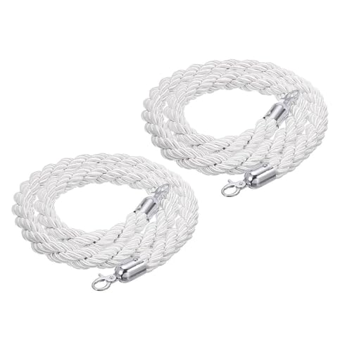 Corde en jute robuste pour tapis rouge et lot de 2 cordes de poteaux pour événements