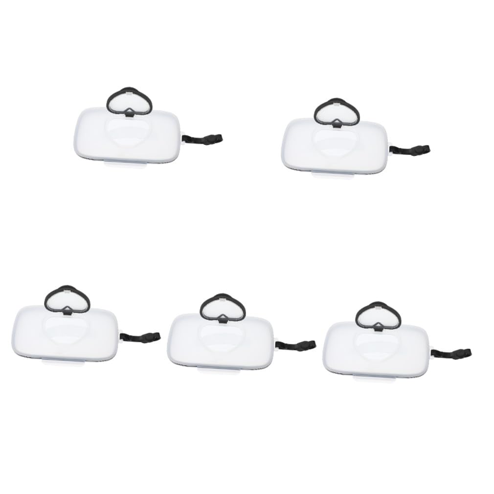 5pièces Distributeur De Lingettes Réutilisables Boîte à Mouchoirs Portable Pour Conteneur De Lingettes Rechargeable Pour Voyage