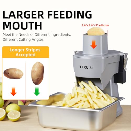 4-In-1 Electric Vegetable Chopper, 200W Vegetable Slicer Food Processor, Veggie Food Cutter With Slicing Shredding Dicing And Striping Function For Commercial Home Use