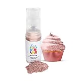Blacksherbet Rose Gold Edible Glitter Spray, (10g) | 100% Edible | Cakes, Cupcakes, Cocktails, Edible Drink Glitter, Chocolate. Food Grade Glitter & Dusts. Kosher