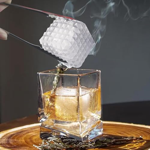 Image of Premium Combo of Large 3D Crystal Square Ice Cube Tray & Football Shaped Silicone Molds for Chilling Drinks, Chocolates, Juice, Jelly and Many More. Pack of 2 (Light Green)