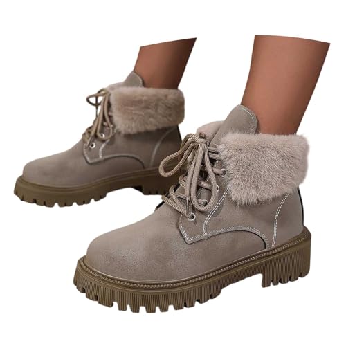 Generisch Botas de equitación con cremallera para mujer, tacón de bloque, para tiempo libre, para el tiempo libre, para el tiempo libre, botas altas para mujer, botines de barco, O Khaki, 38 EU