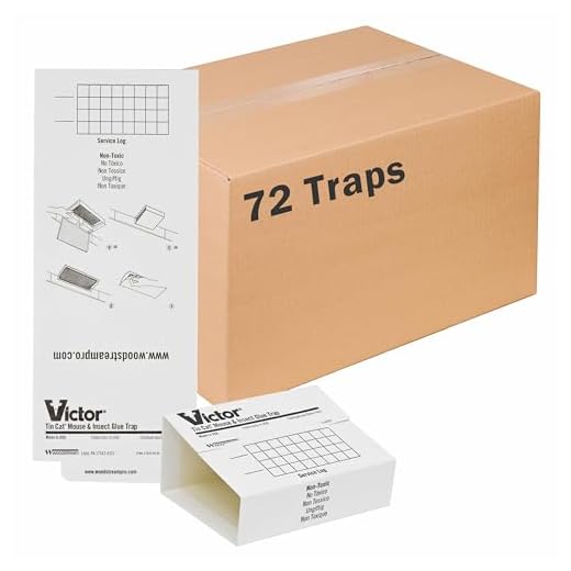 Victor M309 Mouse and Crawling Insect Sticky Glue Board Traps - 72 Pack