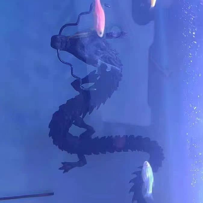 Amazon | ドラゴン 水槽用 龍の置物 龍飾り像 回転可能 関節可動 3D
