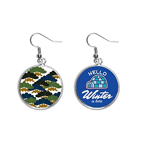 Pendientes de gota con pino tradicional chino de diseño artistico exclusivo