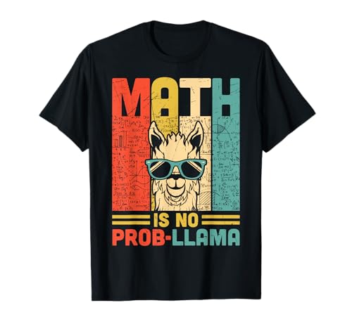 Nerdy Math is No Prob-Llama Pi Day Math Teacher Rétro T-Shirt