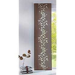 Cortinas Estores Japoneses Gardinenbox Flächenvorhang Moderna divisoria, Cortina corredera, zarillo Hecho de Tela Peso del Panel, Poliéster, marrón, 245.00 x 60.00 cms