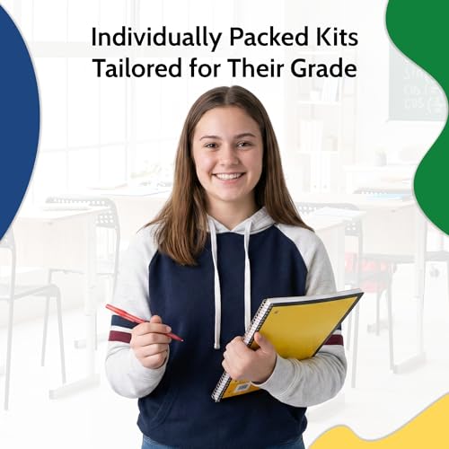 EPI Essentials Back to School Supplies for Kids 7th-12th Grade – 54 Items in Kit – High School Supply Packs – College-Ruled Bundle with Folders & Binders – Suitable for Homeschooling by EPI - Used condition - Image 2
