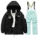 Betadog Little Girls Snow Pants and Ski Jacket Snowsuit for Kids Winter Jacket for Girls, Boys Ski Jacket Snowsuit Set (Mint Green, 10-11 Years)