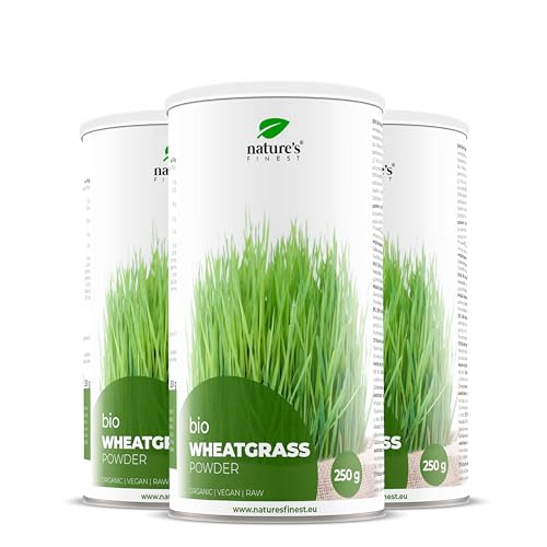 Nature's Finest biologique Poudre d'herbe de blé | Jeune agropyre biologique 100% naturel | Riche source de protéines, de fibres et de chlorophylle | Qualité testée par des tiers