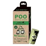 M-PETS POO100%リサイクルプラスチック エチケットバッグ ペット用うんち袋 トイレ袋 散歩 お出かけ 120袋 (ミント)