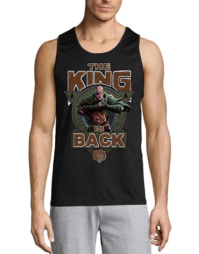 Camiseta sin mangas de algodón King is Back Art para hombre transpirable contra el calor