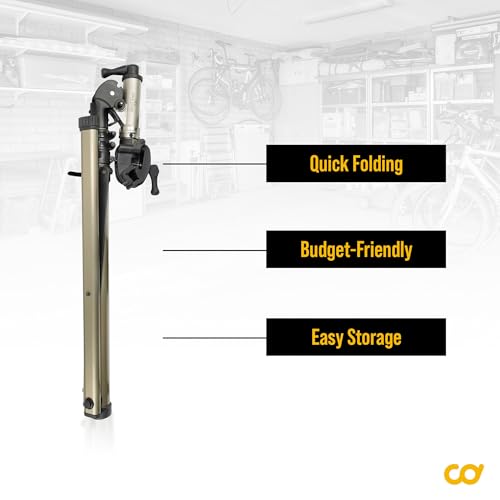 Image of BikeHand Bike Repair Stand - Home Portable Bicycle Mechanics Workstand - for Mountain MTB Road Bikes Maintenance - Max. 110 lbs