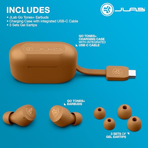 Image of JLab Go Air Pop+ Tones True Wireless Earbuds, in Ear Headphones, Bluetooth Earphones, 35H Playtime Ear Buds, Bluetooth Earbuds with Microphone, USB-C Charging Case, Dual Connect, EQ3 Sound, (7572 W)