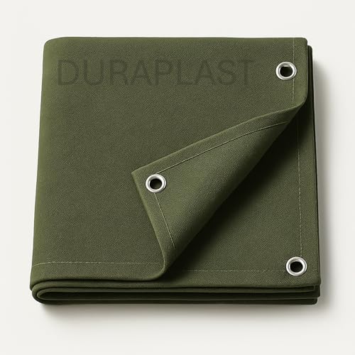 Image of Heavy Duty Tarpaulin 1000 GSM Canvas - Commercial Canvas TIRPAL Waterproof 12x18 ft- 100% Waterproof Military Grade, Industrial TIRPAL - UV Resistant TARP, RUSTPROOF Reinforced Eyelets