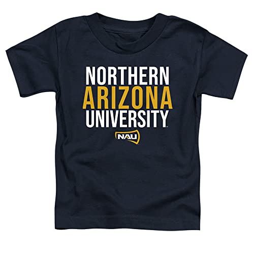 Northern Arizona University Official Stacked Unisex Toddler T Shirt,Navy, 2