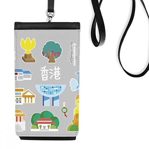 Téléphone noir toujours à portée de main avec cette bourse souvenir de Chine