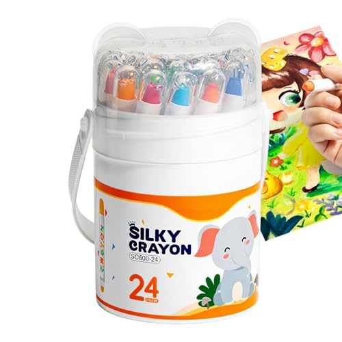 Pastels à l'huile cadeau de fête, 24 crayons de couleur lavables