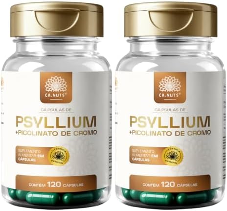 Psyllium em Cápsulas + Piccolinato de Chromo em cápsulas Premium ...