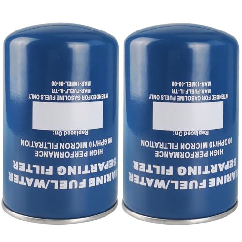 Toolyuan MAR-10MEL-00-00 Water Separator Filter 10 Micron for Yama-ha MAR-FUELF-IL-TR Si-erra 18-7866 Mall-ory 9-37807 Out-board Motors - 2 Pack