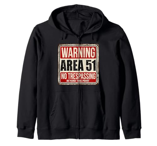 Funny Warning Area 51 Illustration Novelty Graphic Designs �W�b�v�p�[�J�[